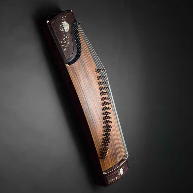 敦煌古筝7698jbb特选阔叶黄檀木凤枝吟月银丝类高级古筝